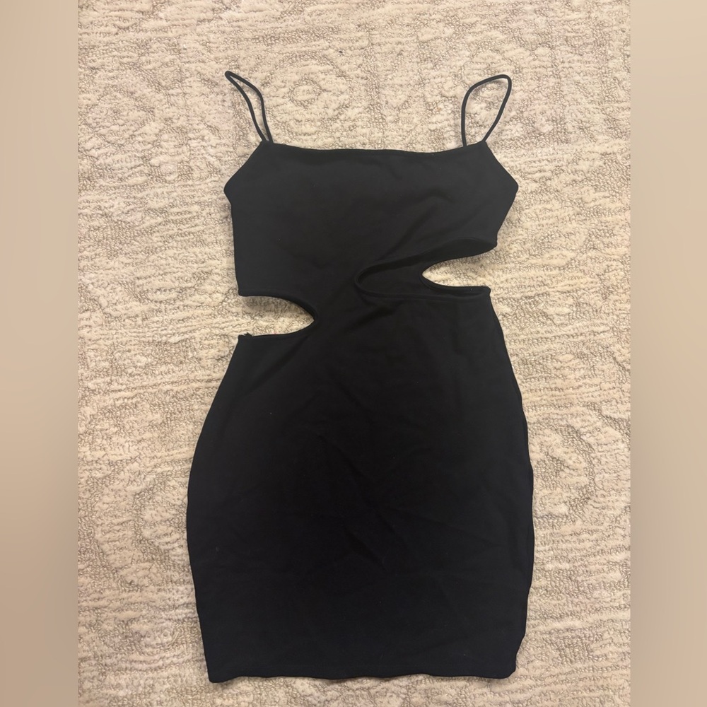 Zara Black Cutout Mini Dress | XS